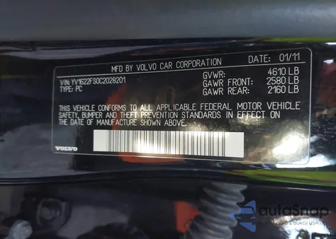 2012 Volvo S60 T5 z USA, uszkodzony, nr VIN YV1622FS0C2028201